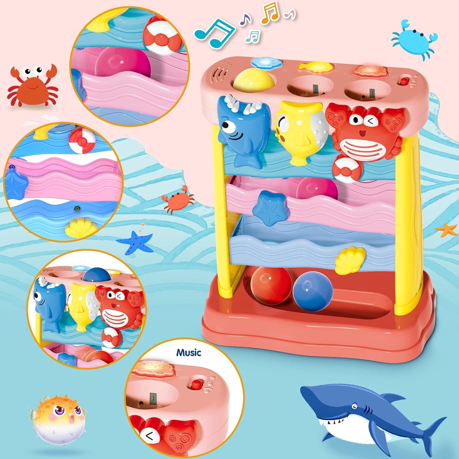 Juguete Musical Montessori AuroTops Golpea Pelotas 0-3 Años