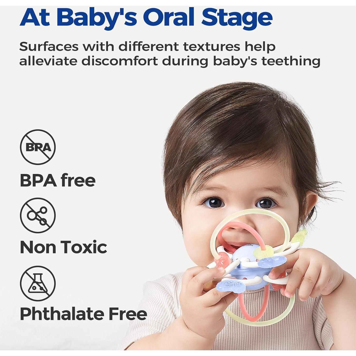 Juguete de Mordida Sensorial Evoceler para Bebés 0-12 Meses