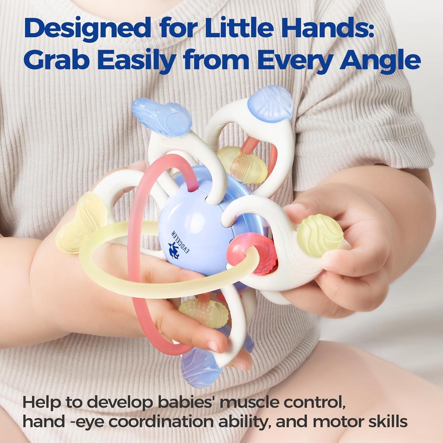 Juguete de Mordida Sensorial Evoceler para Bebés 0-12 Meses