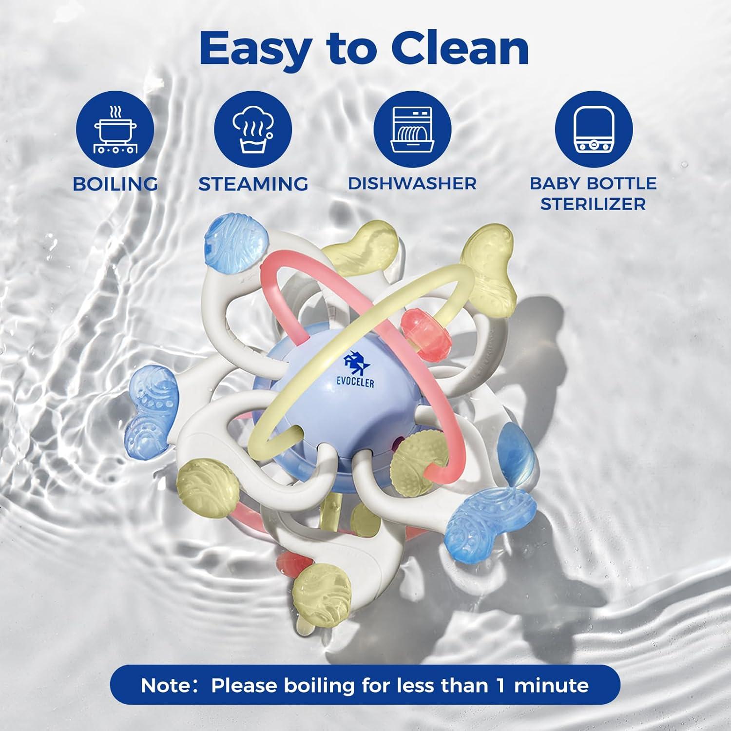 Juguete de Mordida Sensorial Evoceler para Bebés 0-12 Meses