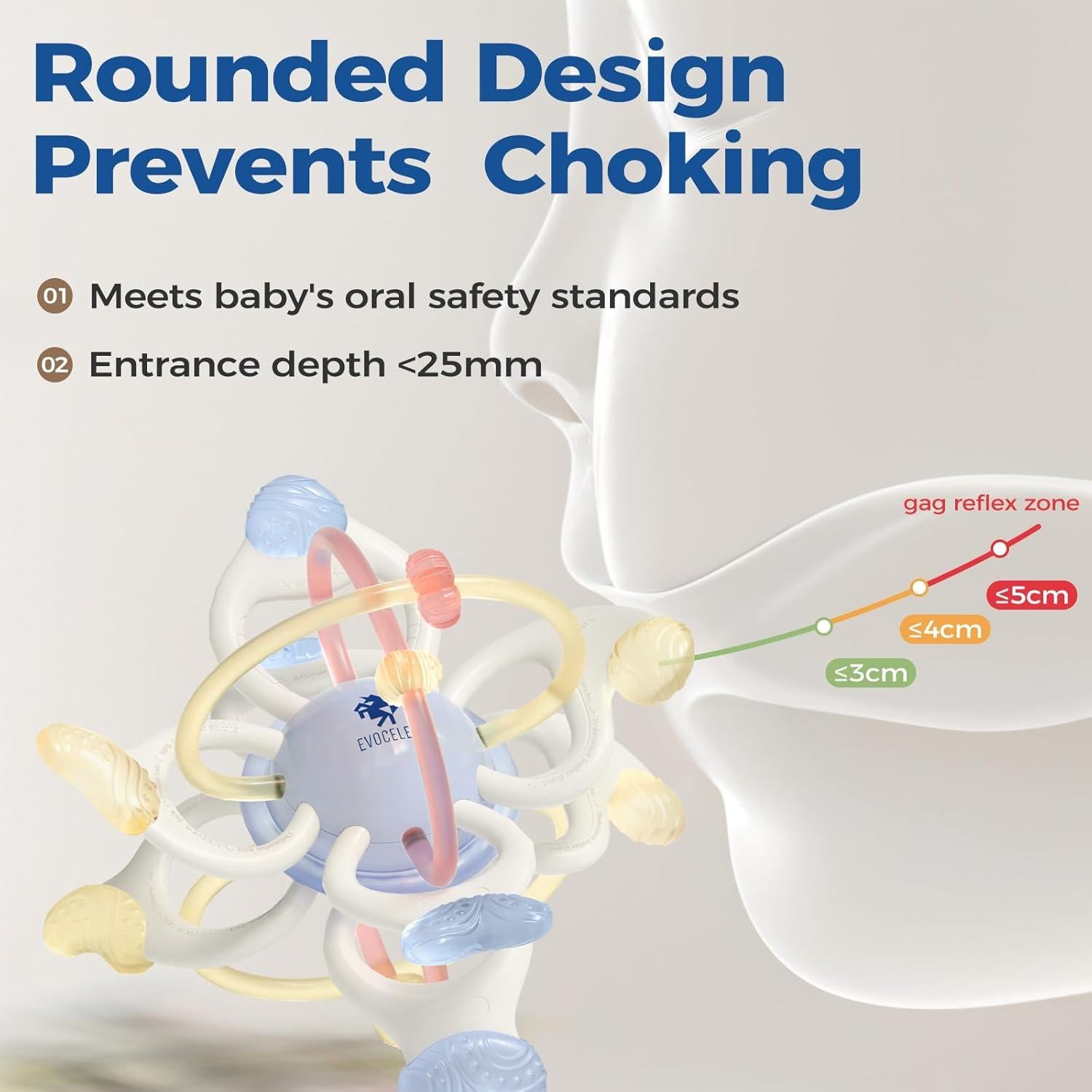 Juguete de Mordida Sensorial Evoceler para Bebés 0-12 Meses