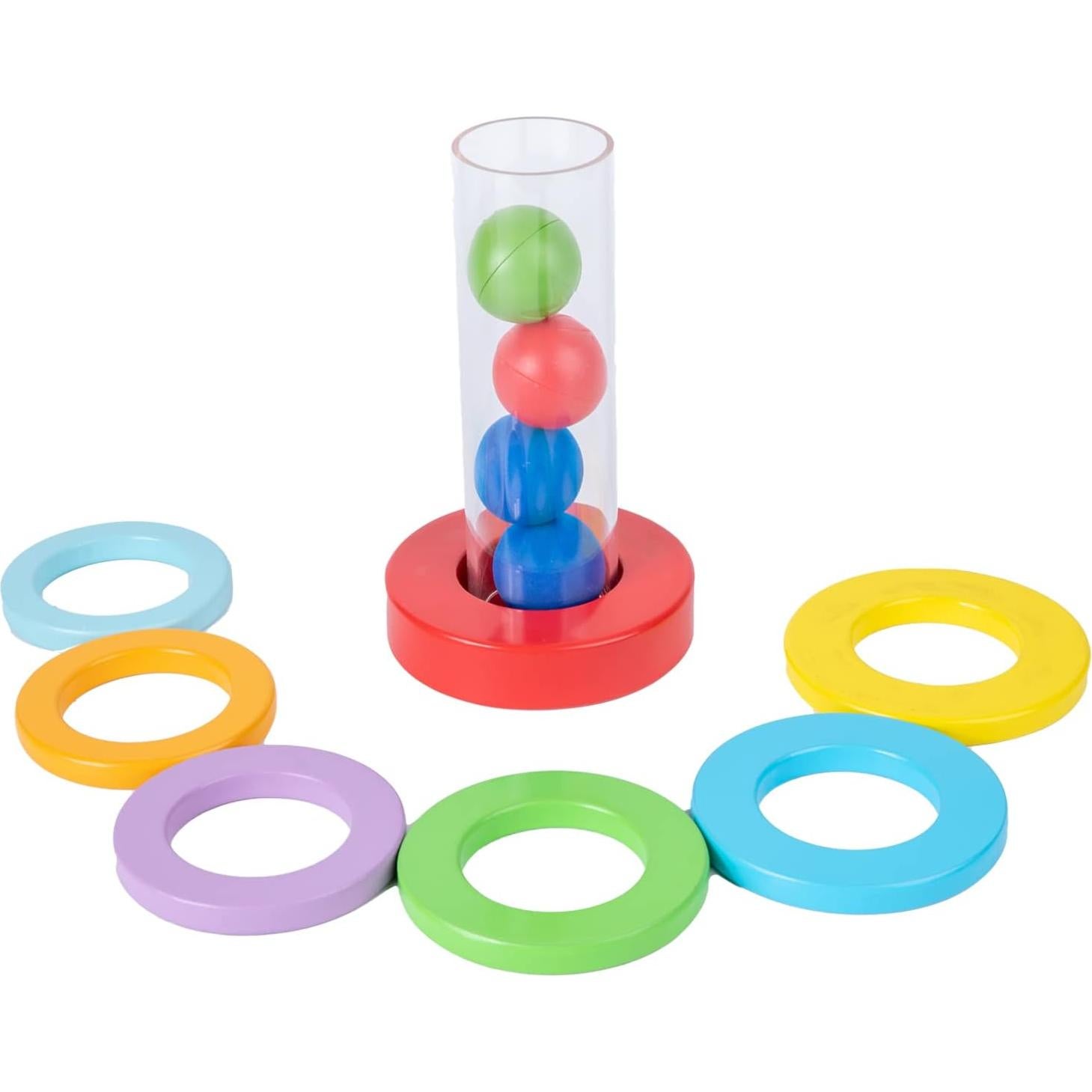 Anillos Apilables Interactivos Montessori para Bebés - 6 meses+
