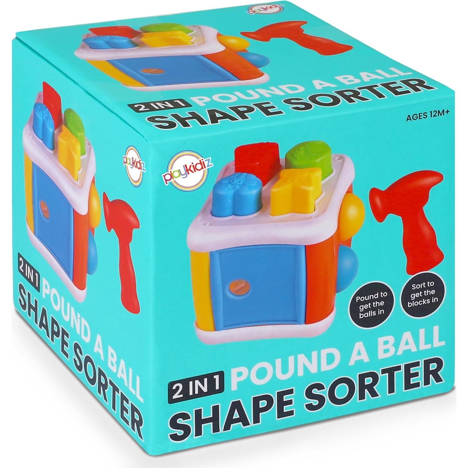 Martillo y Clasificador de Formas Playkidiz 2-en-1 para Bebés