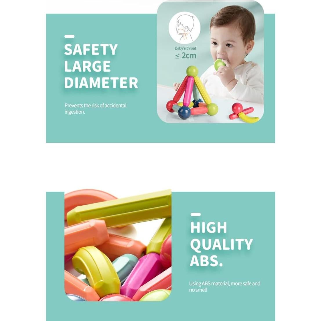 Juego de Construcción Magnética Jojofar 42 Piezas 3+