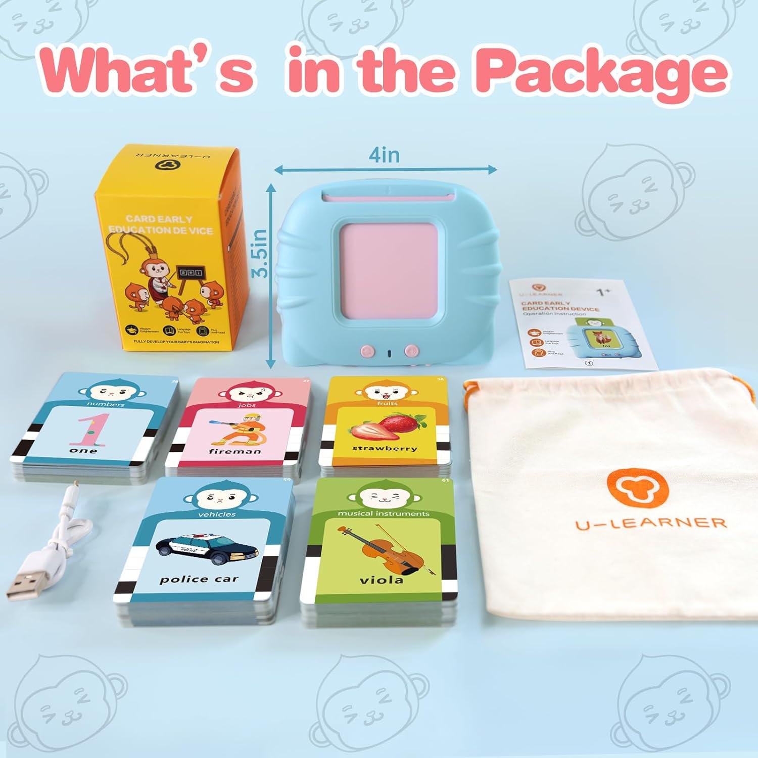 Tarjetas de Flash que Hablan U_LEARNER 296 Palabras Azul