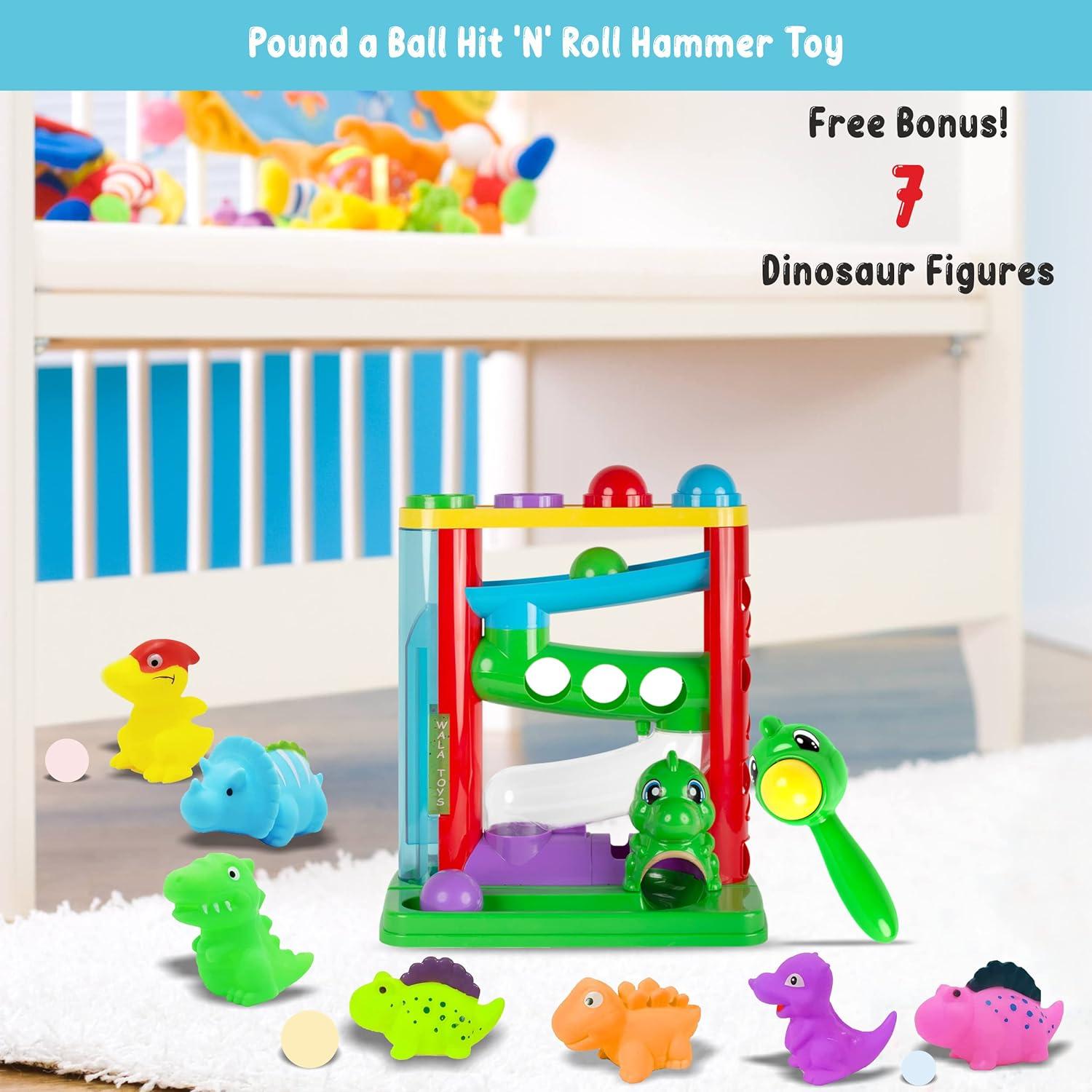 Juguete de Golpear Pelota WALA con Martillo y Dinosaurios