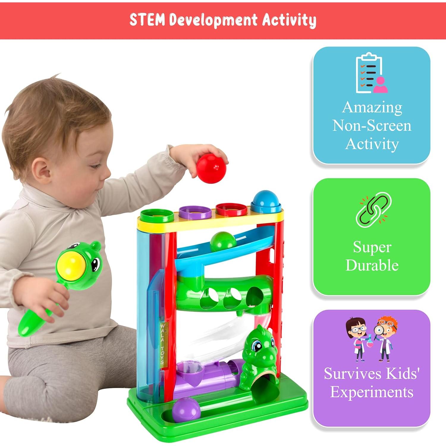 Juguete de Golpear Pelota WALA con Martillo y Dinosaurios