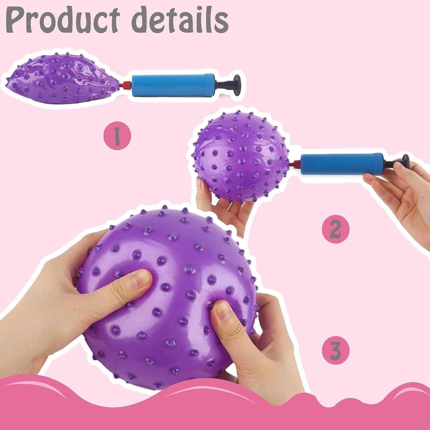 Pelotas Rebotadoras LOVEINUSA 15cm 6 Colores con Bomba