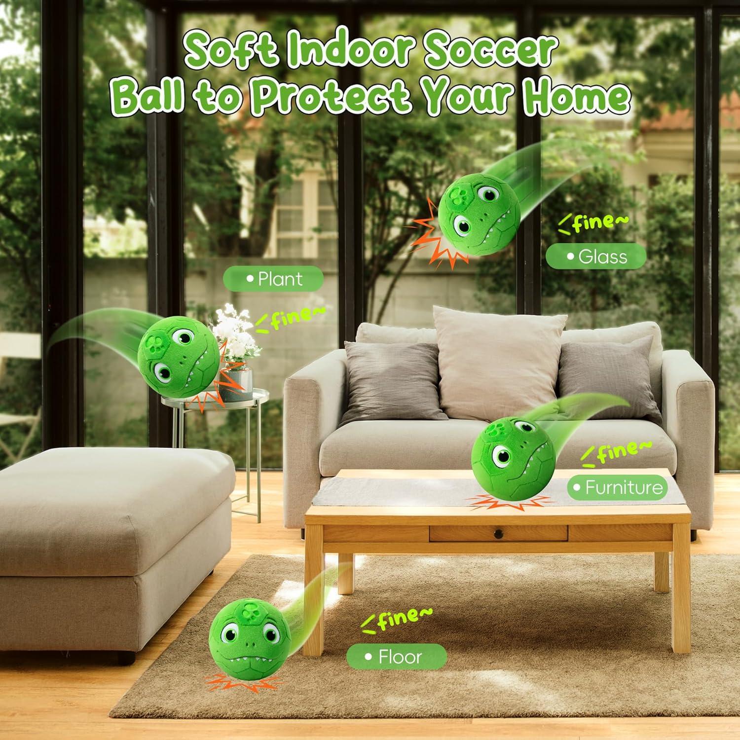 Pelota de Fútbol Suave VangeBow Dinosaurio 19 cm para Niños