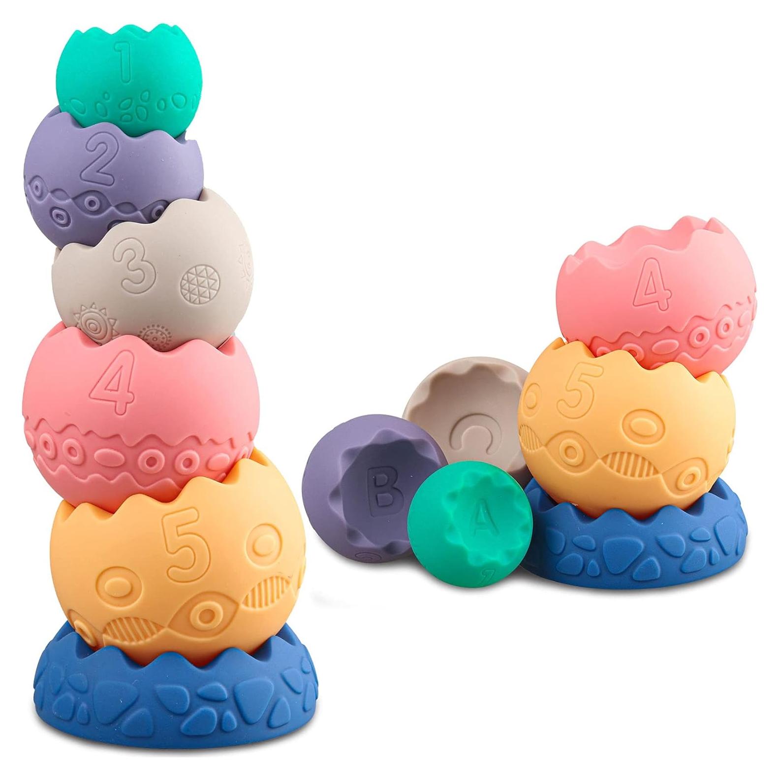 Pelotas Apilables Suaves Montessori Yuqiang para Bebés 6+ Meses