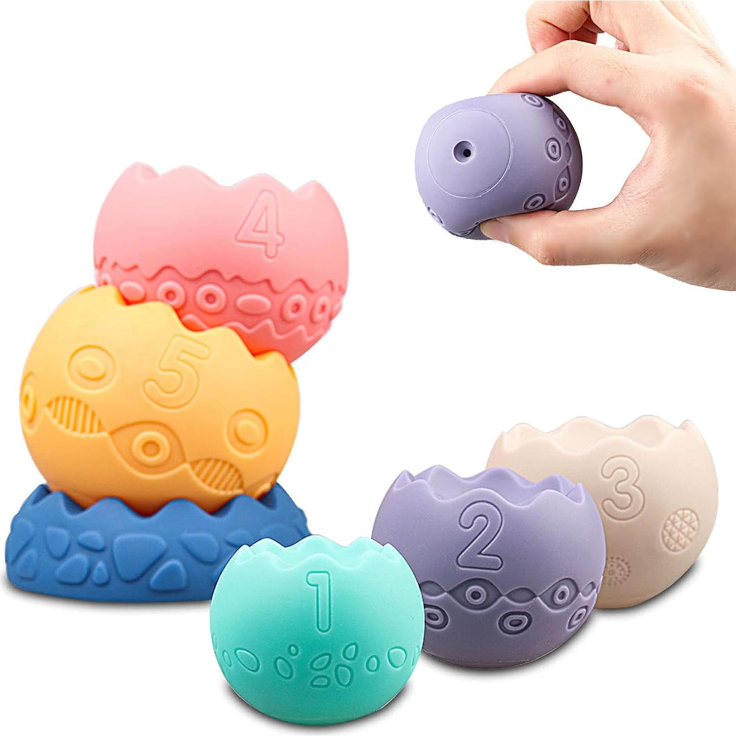 Pelotas Apilables Suaves Montessori Yuqiang para Bebés 6+ Meses