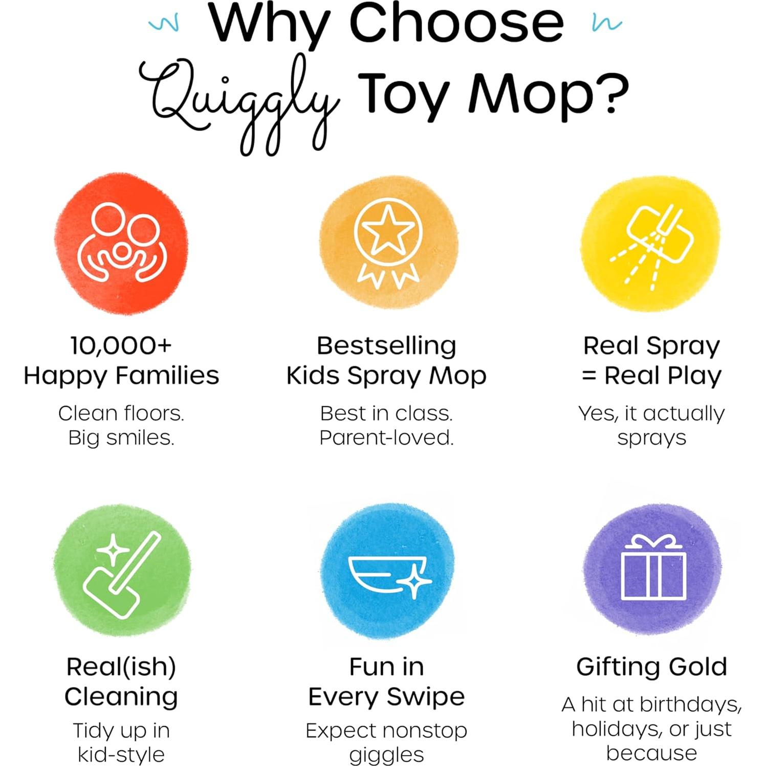 Mopa Pulverizadora Quiggly para Niños - Set de Limpieza Montessori