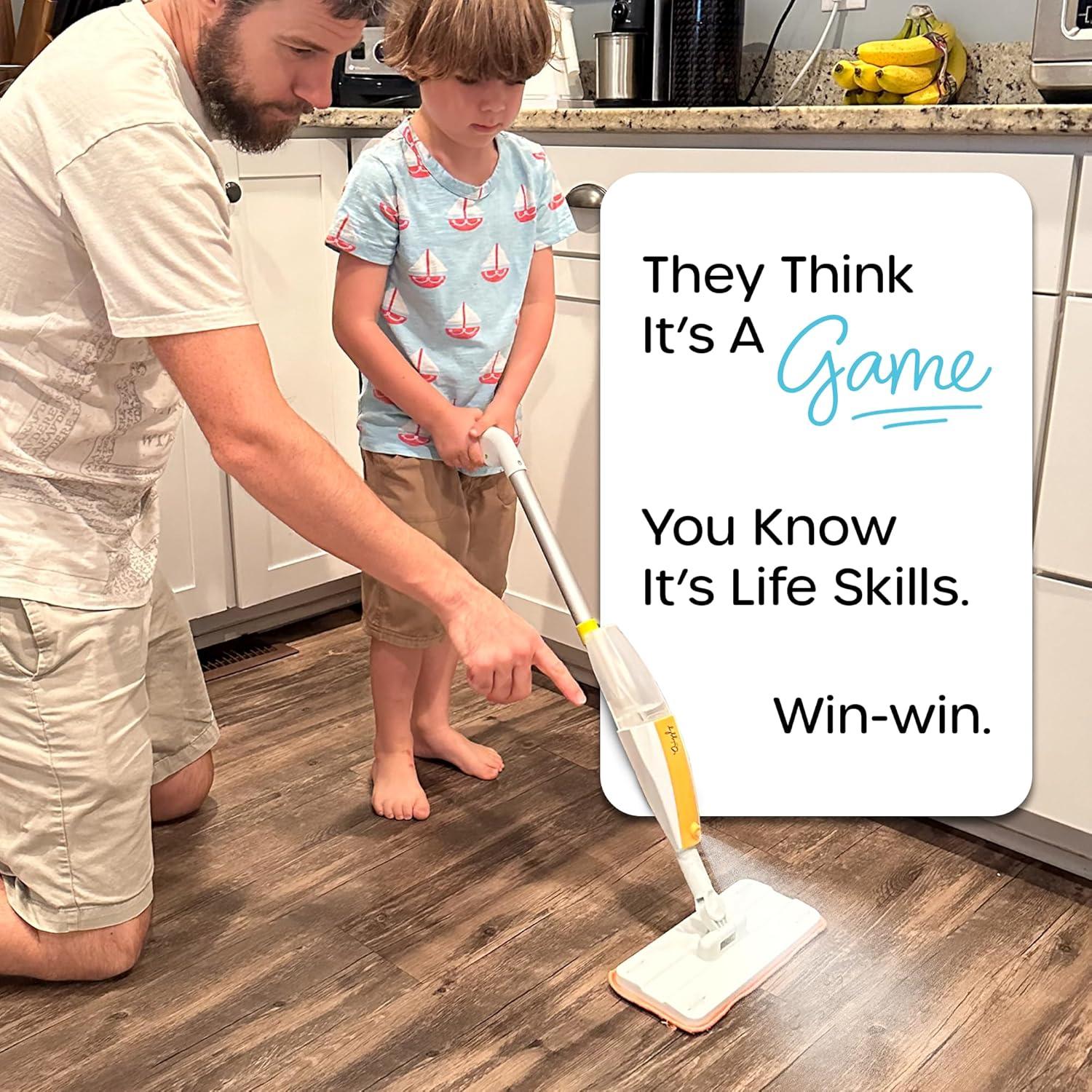 Mopa Pulverizadora Quiggly para Niños - Set de Limpieza Montessori