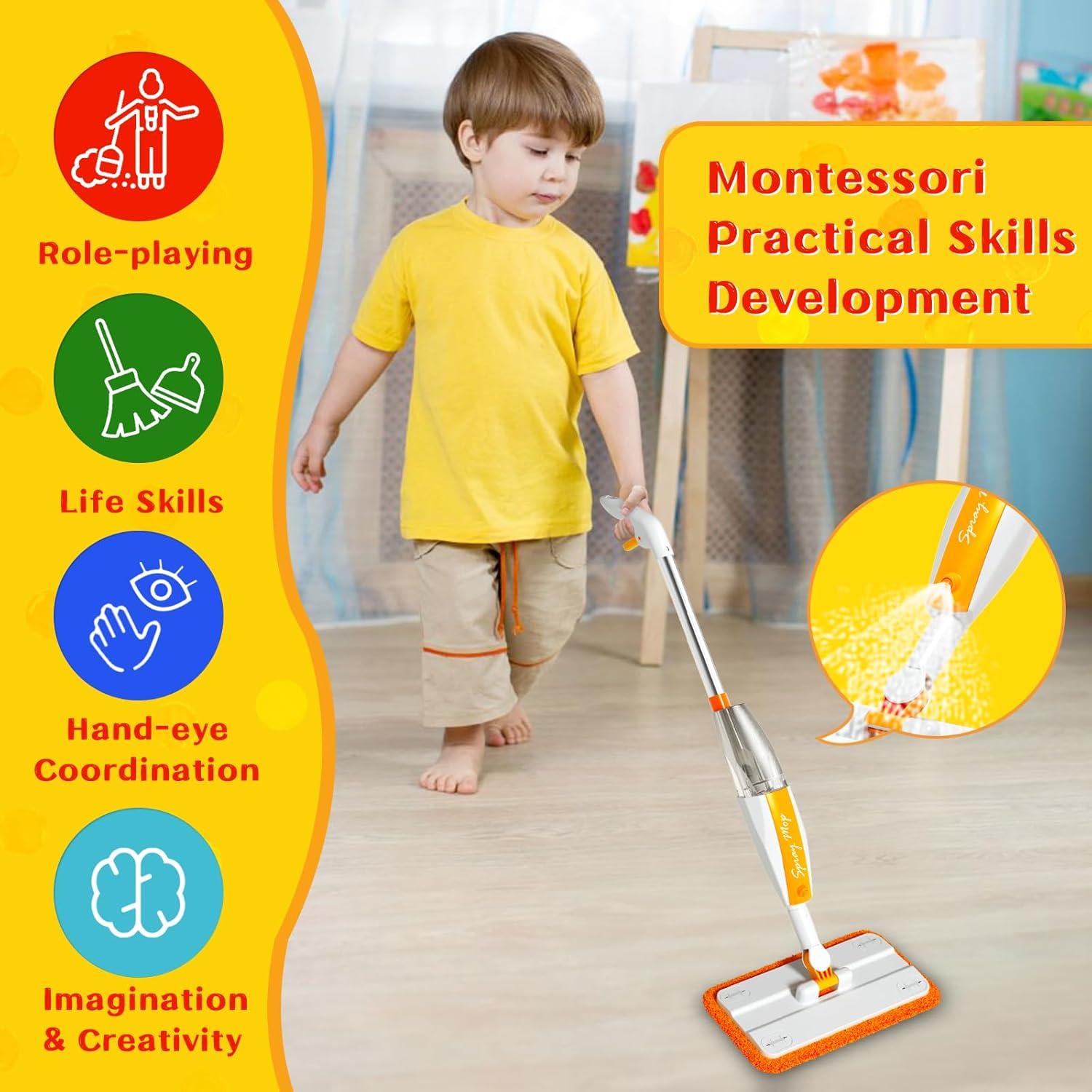Mopa en Spray para Niños LSCLCIN - Set de Limpieza Montessori