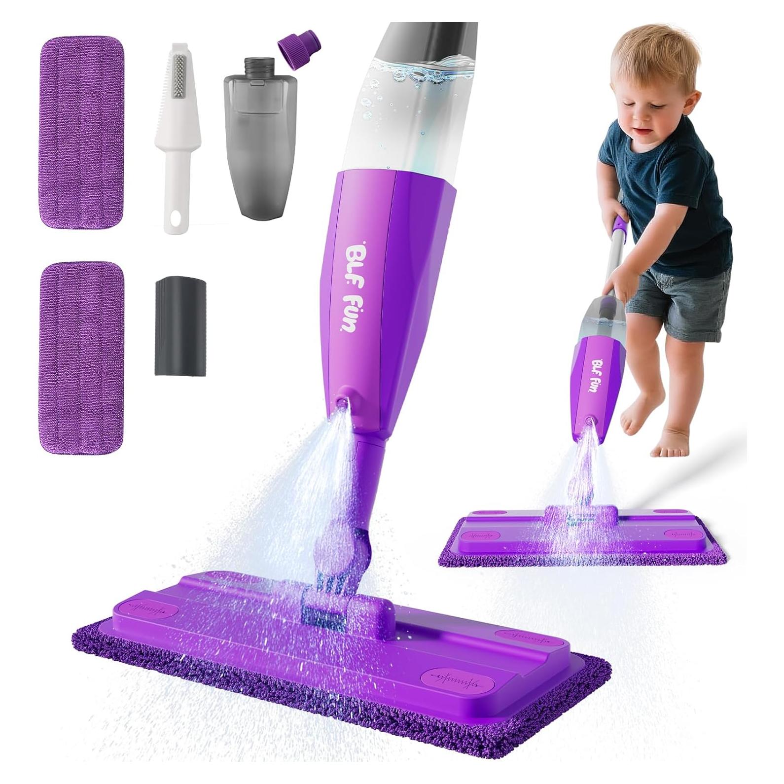 Mopa Pulverizadora Morada para Niños - Juguete de Limpieza Montessori