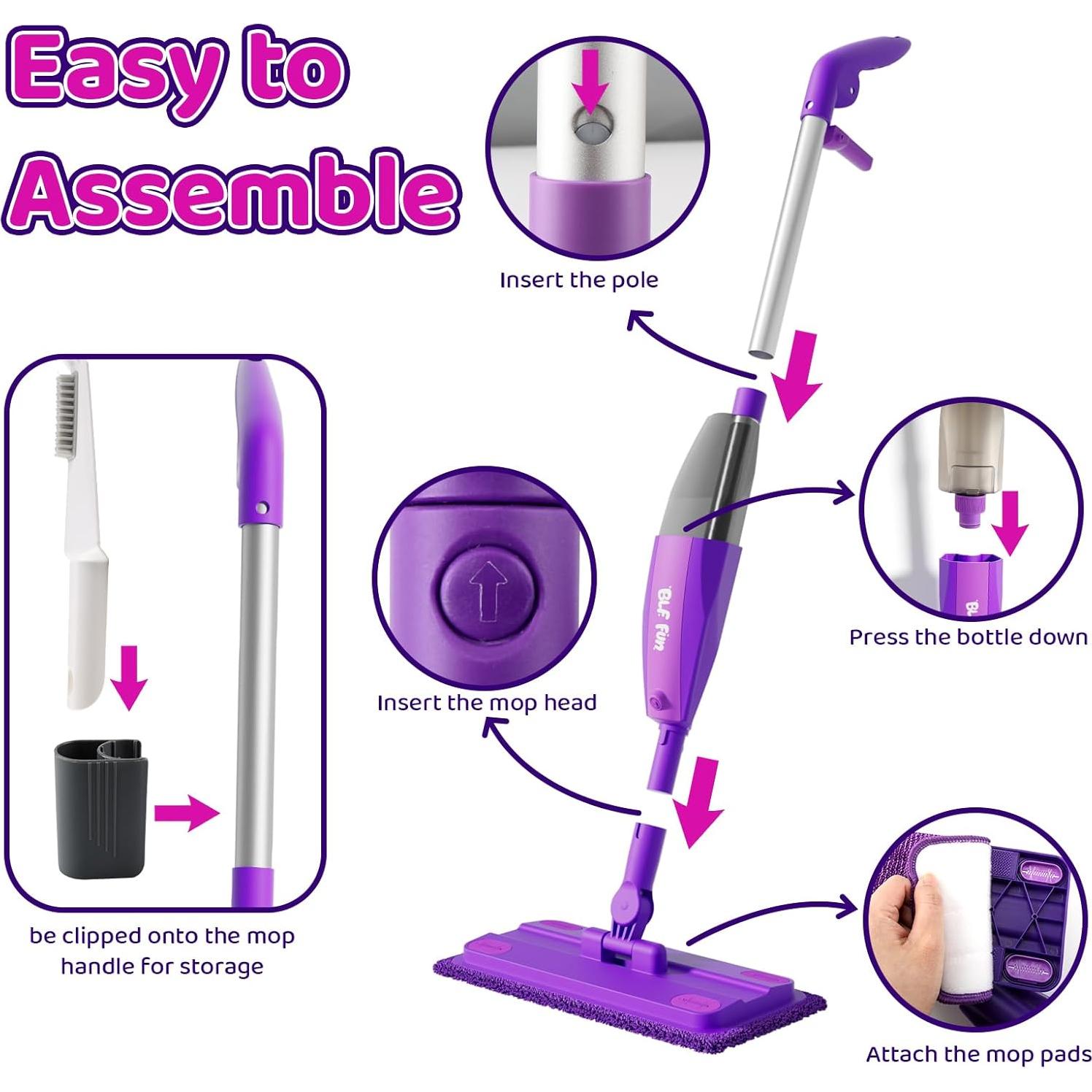 Mopa Pulverizadora Morada para Niños - Juguete de Limpieza Montessori