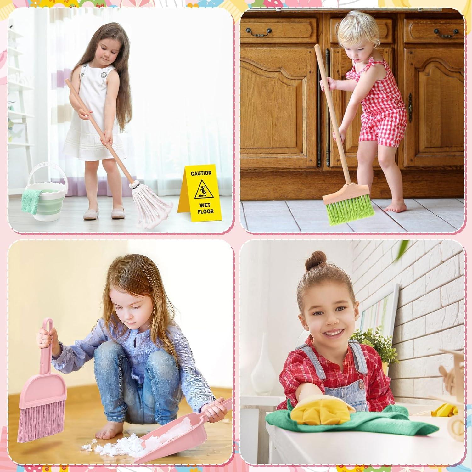 Juego de Limpieza de Madera Lonico para Niños 12 Piezas