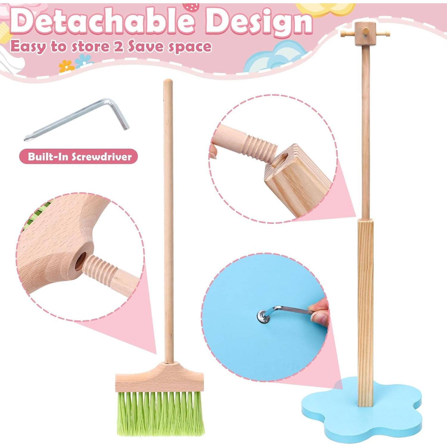 Juego de Limpieza de Madera Lonico para Niños 12 Piezas