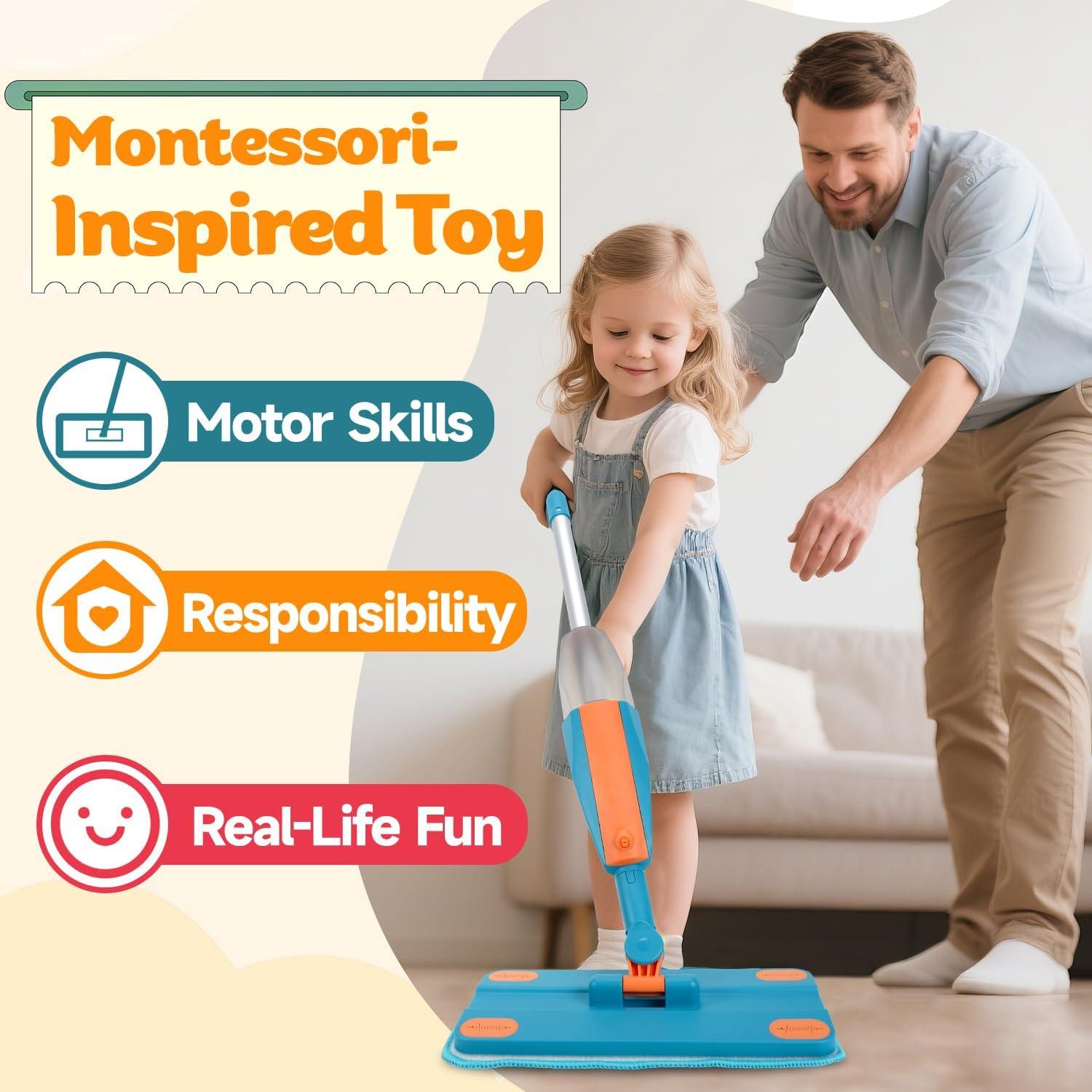 Mopa Spray para Niños BAYMI - Juguete de Limpieza 26x11x75cm