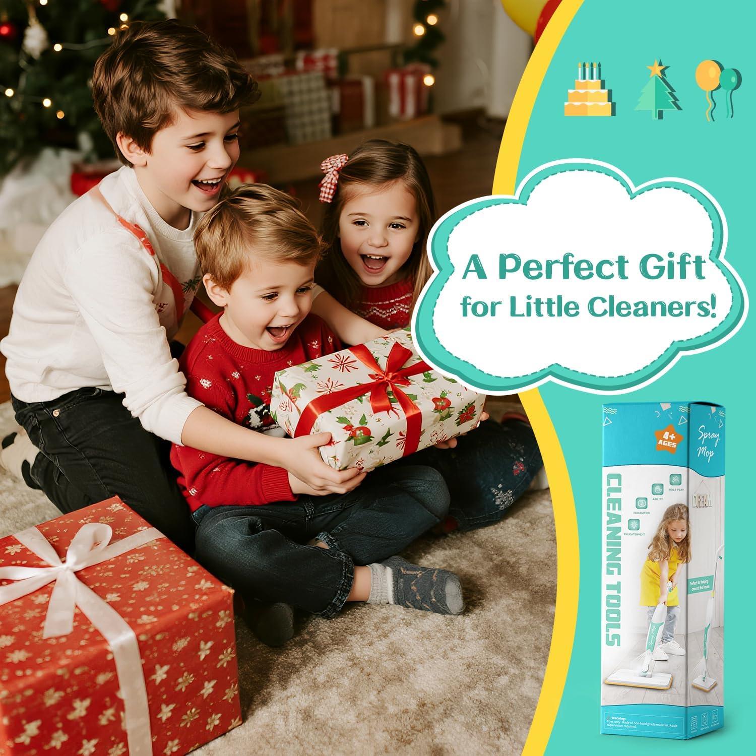 Juguete Mopa Spray LSCLCIN para Niños con Paños de Microfibra