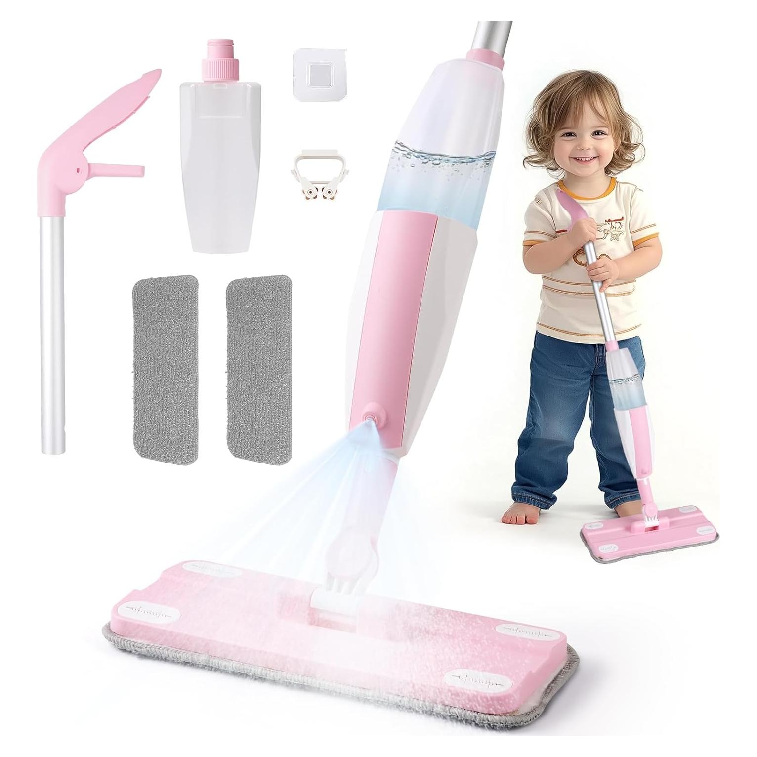 Mopa Pulverizadora para Niños Hilsoeet - Juguete de Limpieza Real