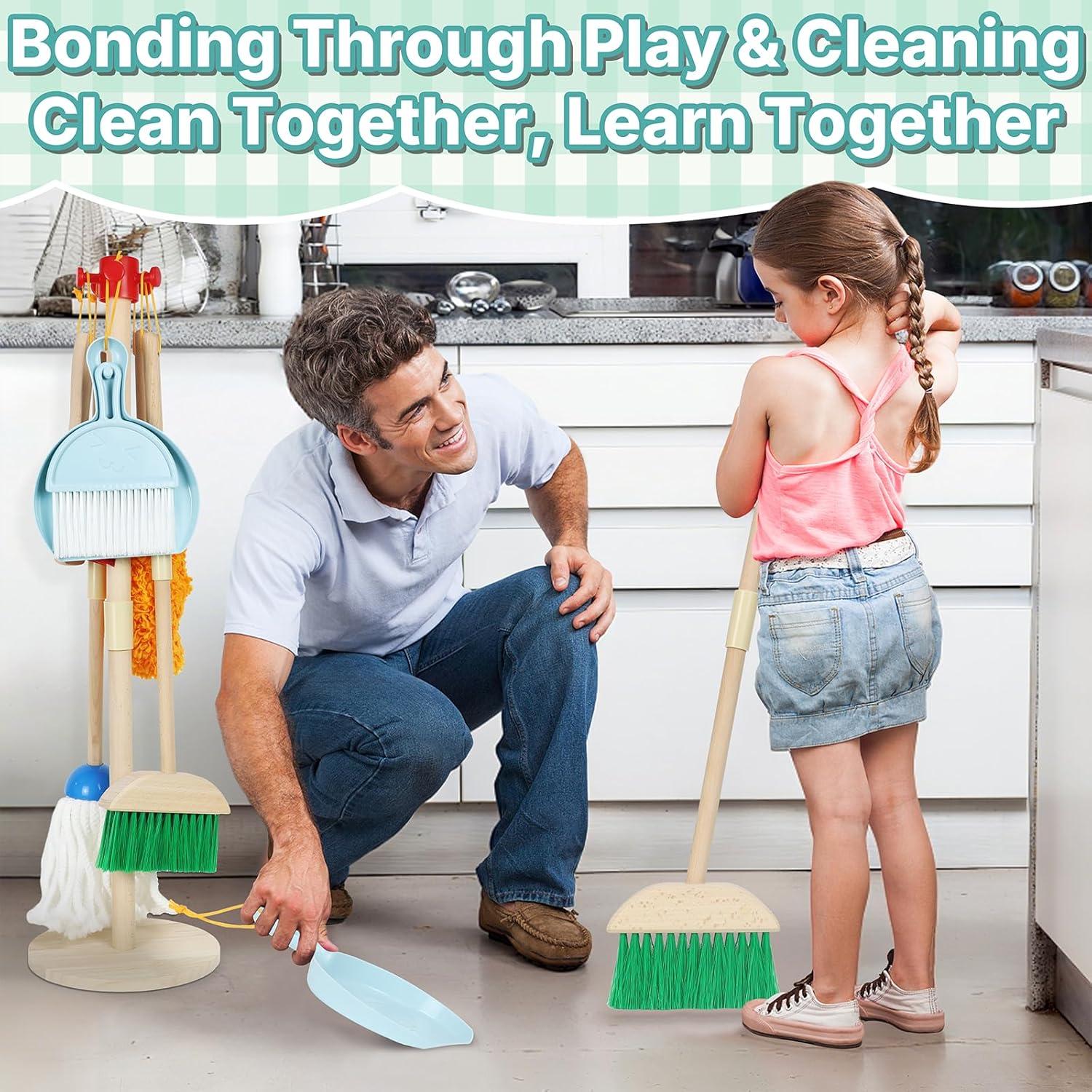 Juego de Limpieza de Madera KiddoKraft - 6 Piezas Montessori