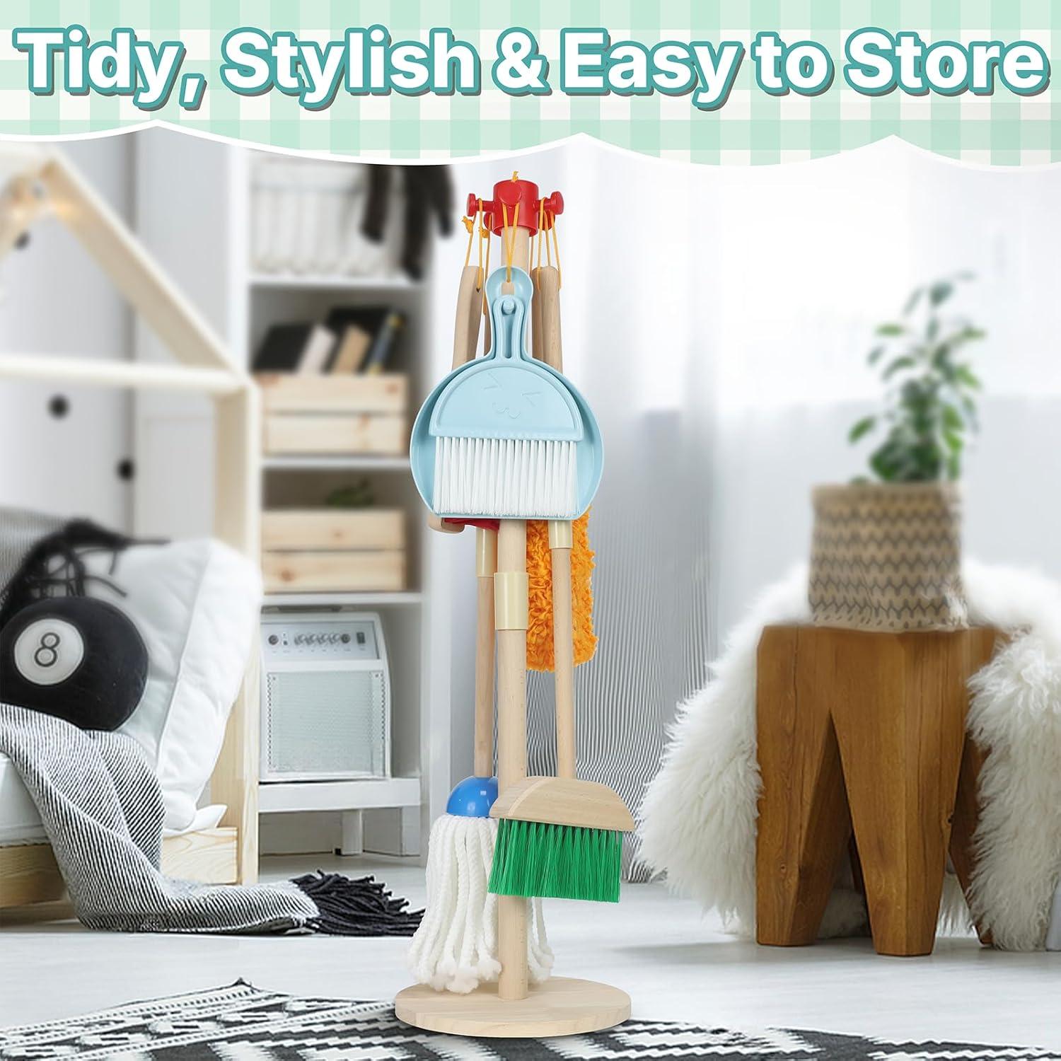 Juego de Limpieza de Madera KiddoKraft - 6 Piezas Montessori