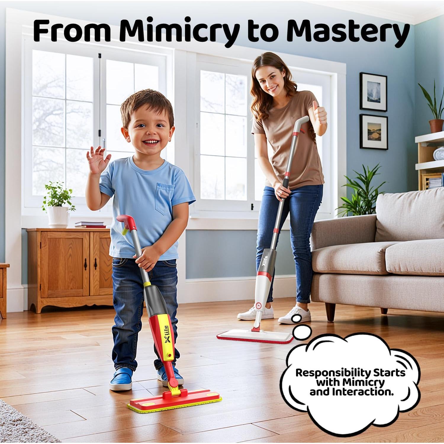 Xlife Mop Spray Infantil Montessori 76.2 cm - Kit de Limpieza