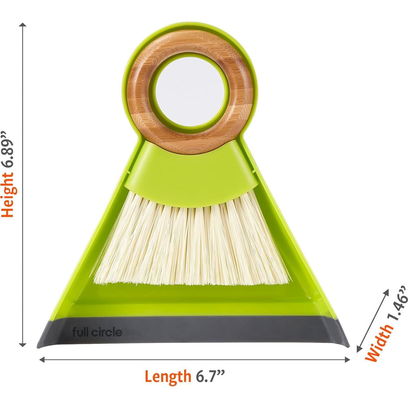 Juego de Mini Cepillo y Recogedor Full Circle Tiny Team Verde