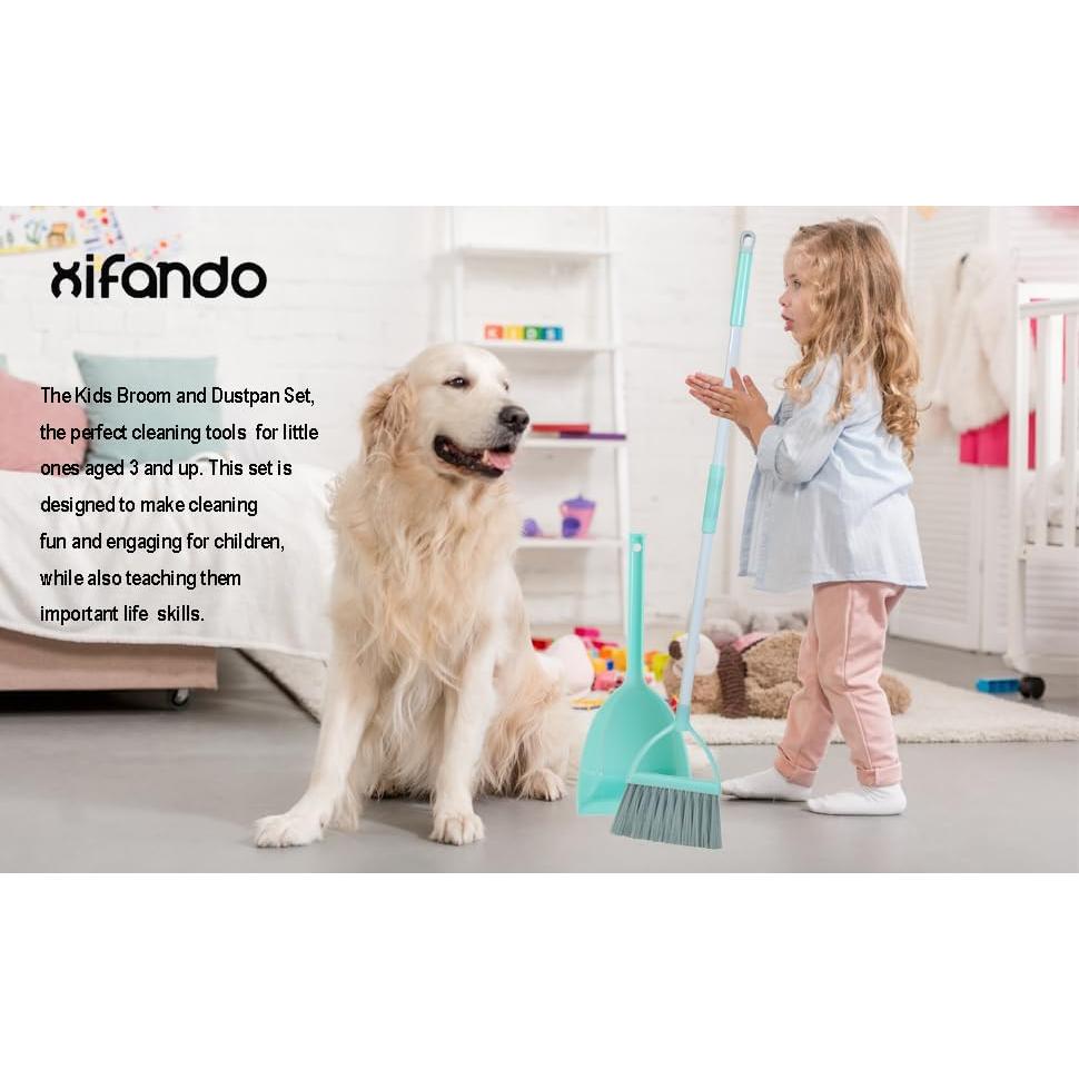 Set de Escoba y Recogedor para Niños Xifando Azul Claro
