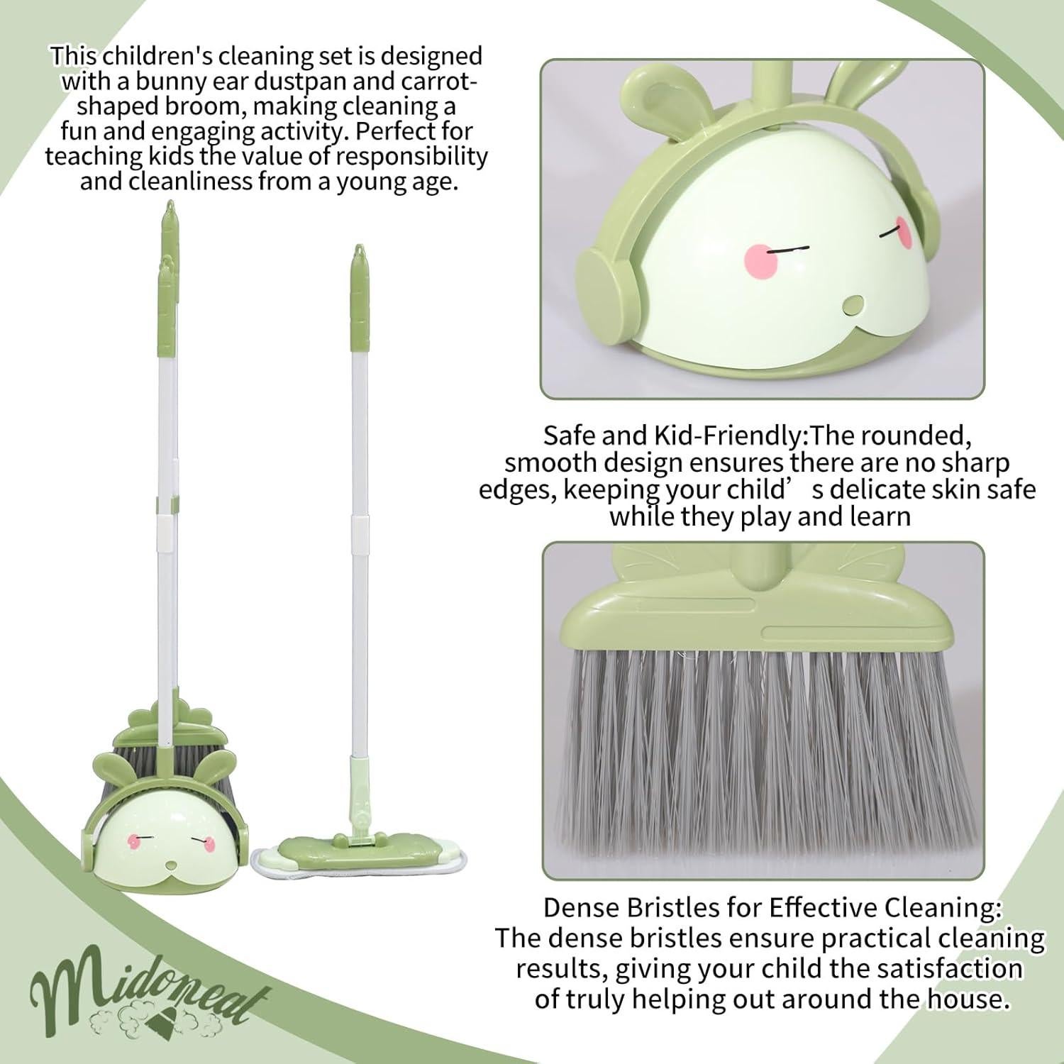 Juego de Limpieza para Niños Midoneat 6 Piezas Verde