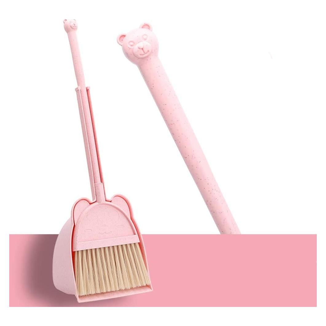 Mini Escoba con Recogedor Rosa MAYEV para Niños 52cm