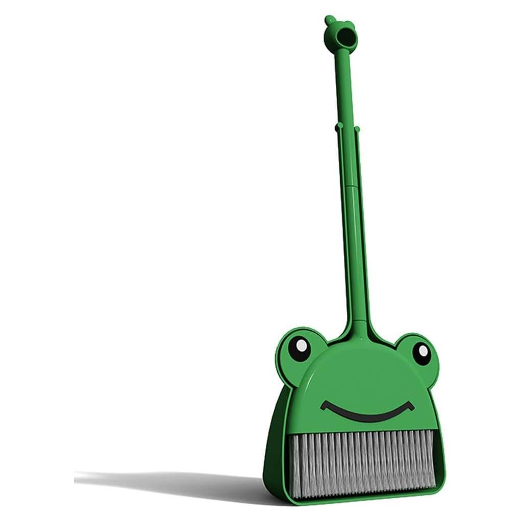 Mini Escoba y Recogedor Rana Verde SCKTYZS - Juguete para Niños