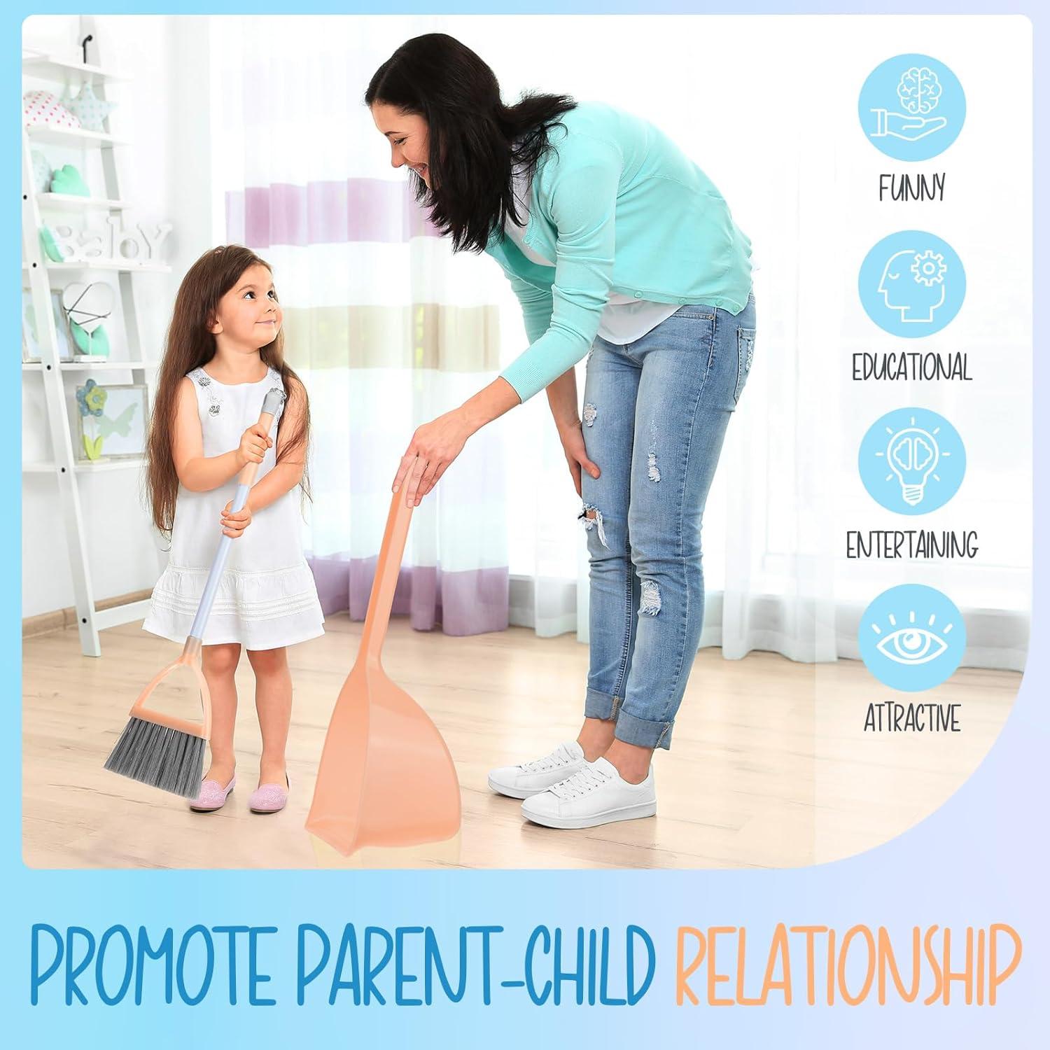 Juego de Escoba y Recogedor para Niños Roshtia - 2 Piezas