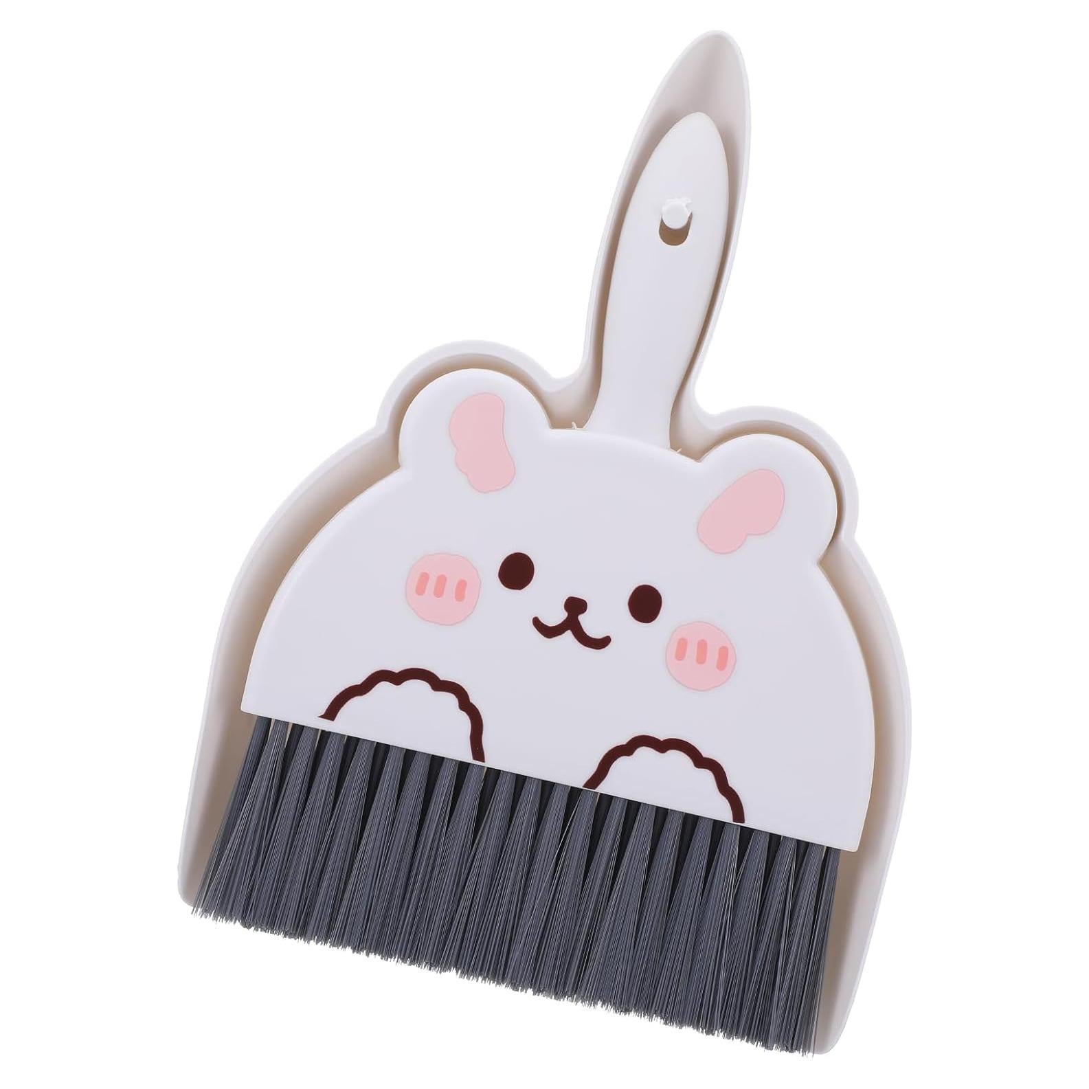 Juego de Escoba y Recogedor Wanmu Conejo Blanco 23.5x17.5cm