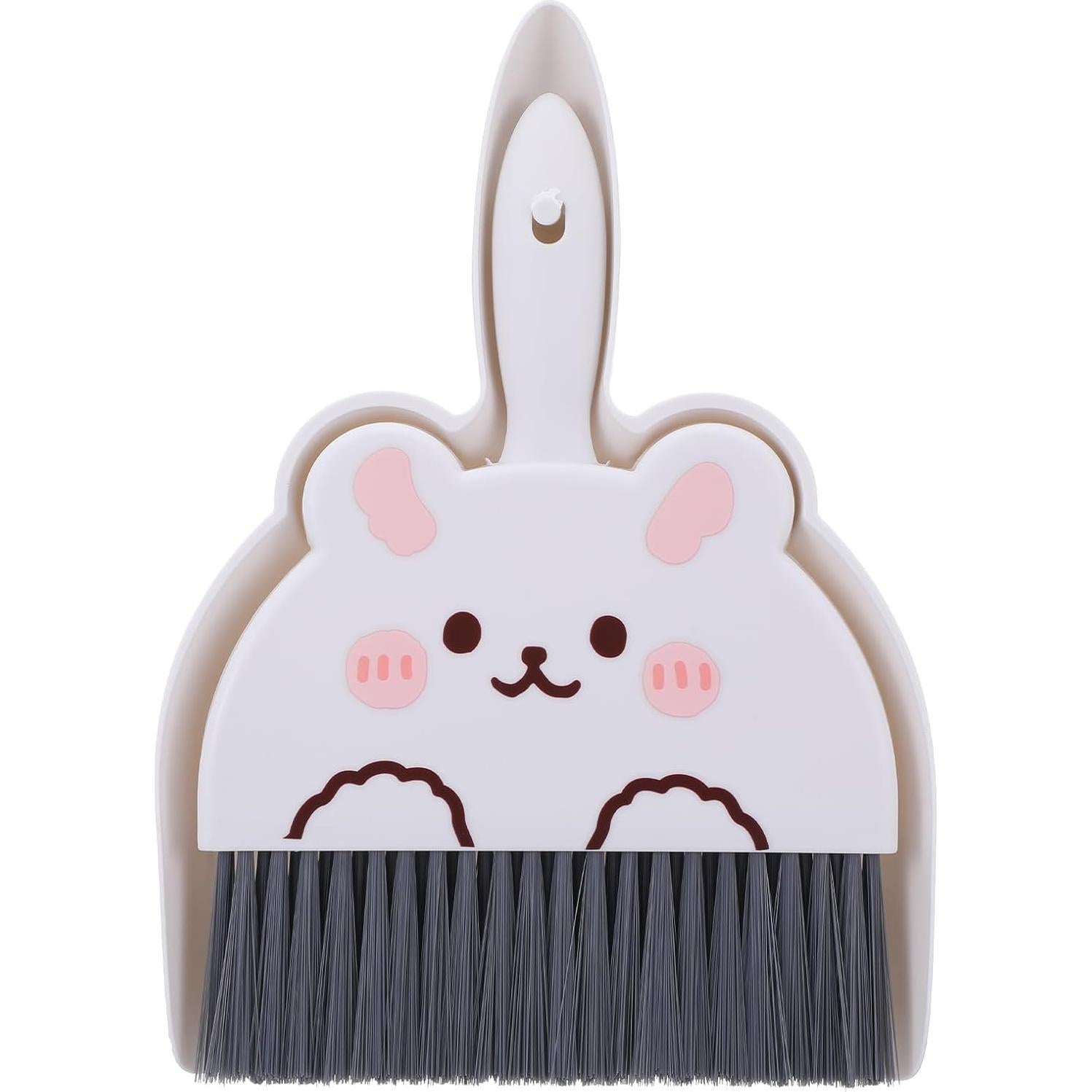 Juego de Escoba y Recogedor Wanmu Conejo Blanco 23.5x17.5cm