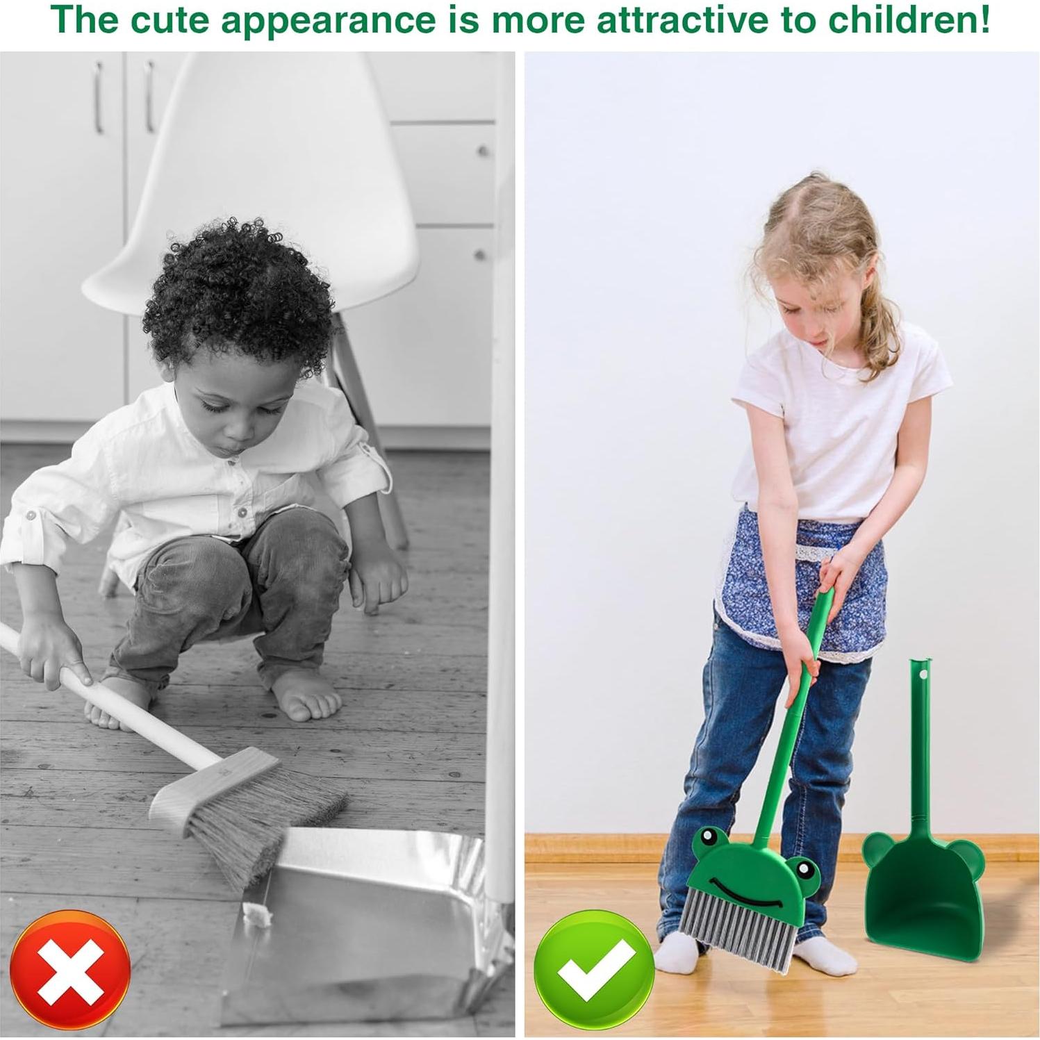 Juego de Escoba y Recogedor Esdallina Verde para Niños