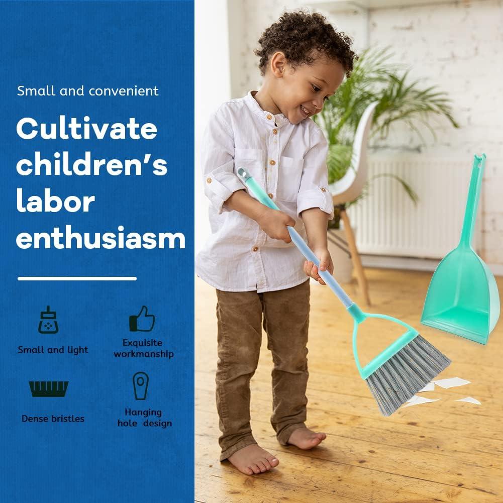 Escoba y Recogedor Pequeño para Niños WDDBHSKN Azul