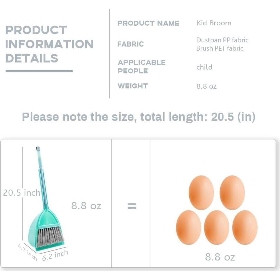 Escoba y Recogedor Pequeño para Niños WDDBHSKN Azul