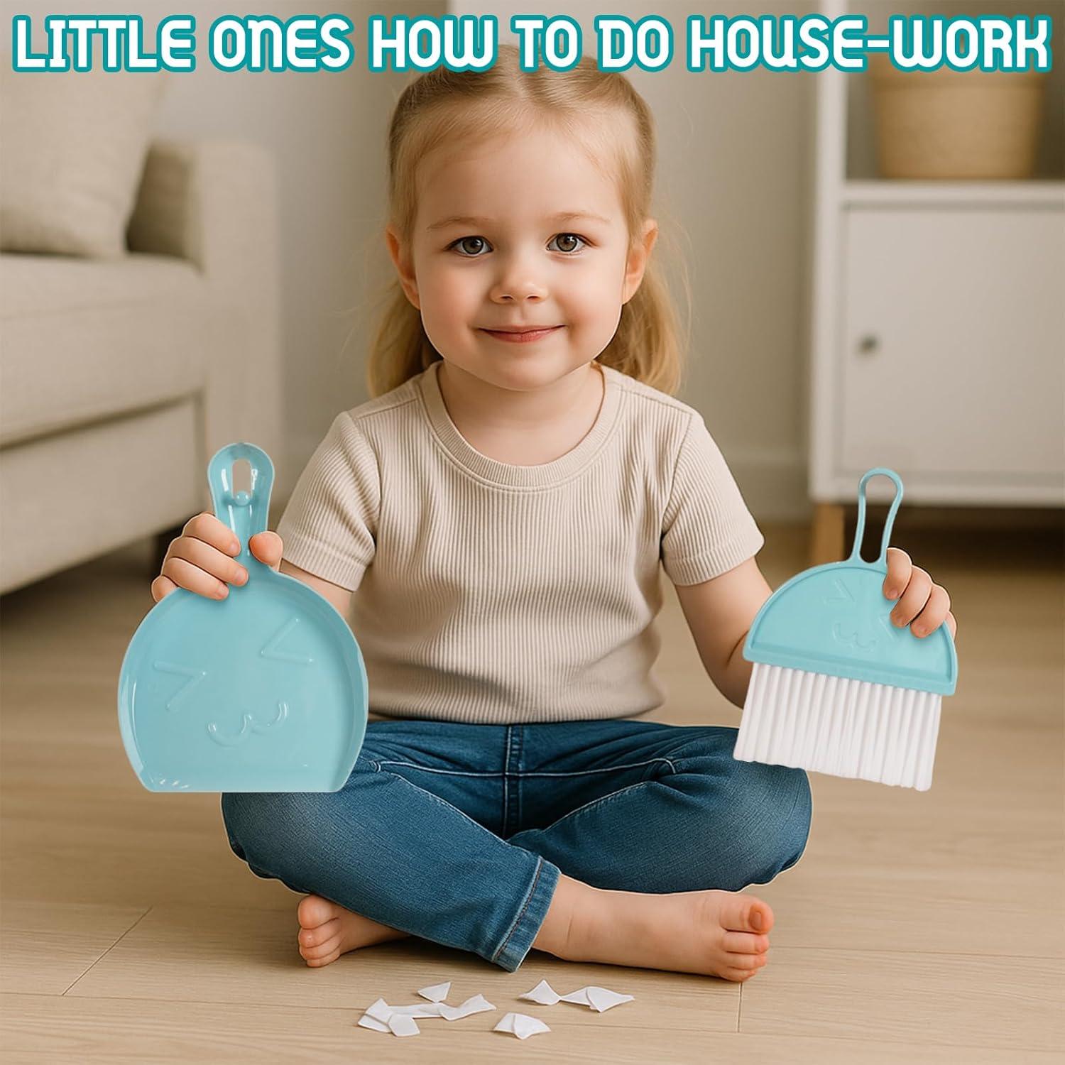 Set de Limpieza para Niños WoodenEdu - 7 Piezas Azul