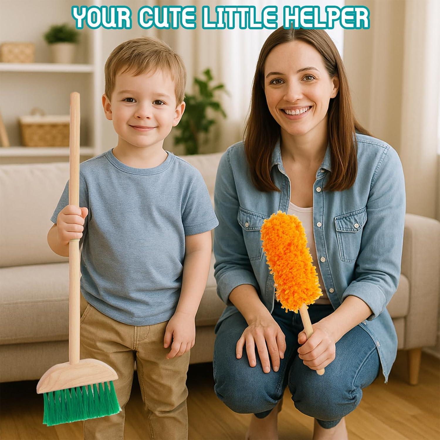 Set de Limpieza para Niños WoodenEdu - 7 Piezas Azul