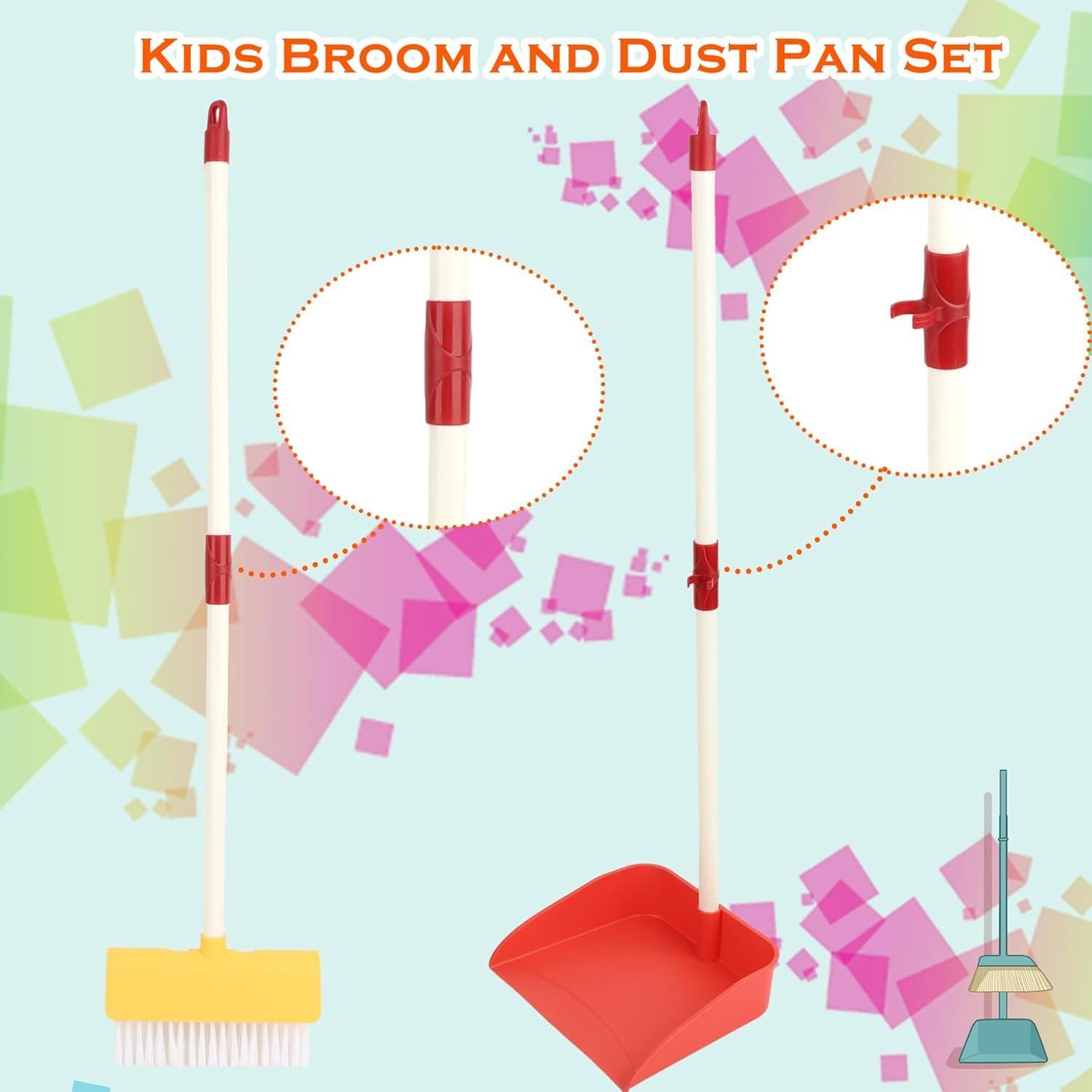 Juego de limpieza para niños Plukeen 6 piezas escobas y recogedores