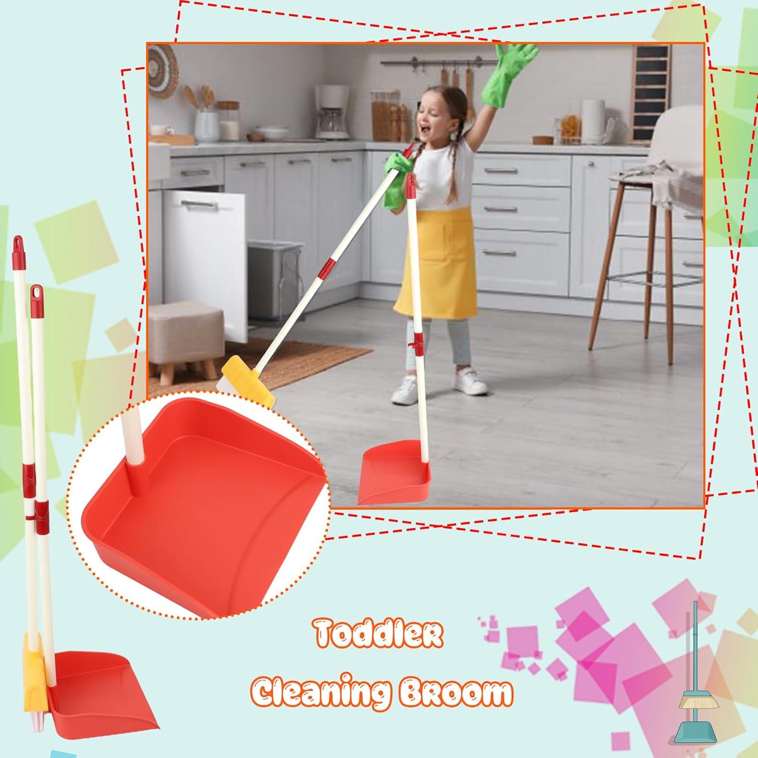 Juego de limpieza para niños Plukeen 6 piezas escobas y recogedores