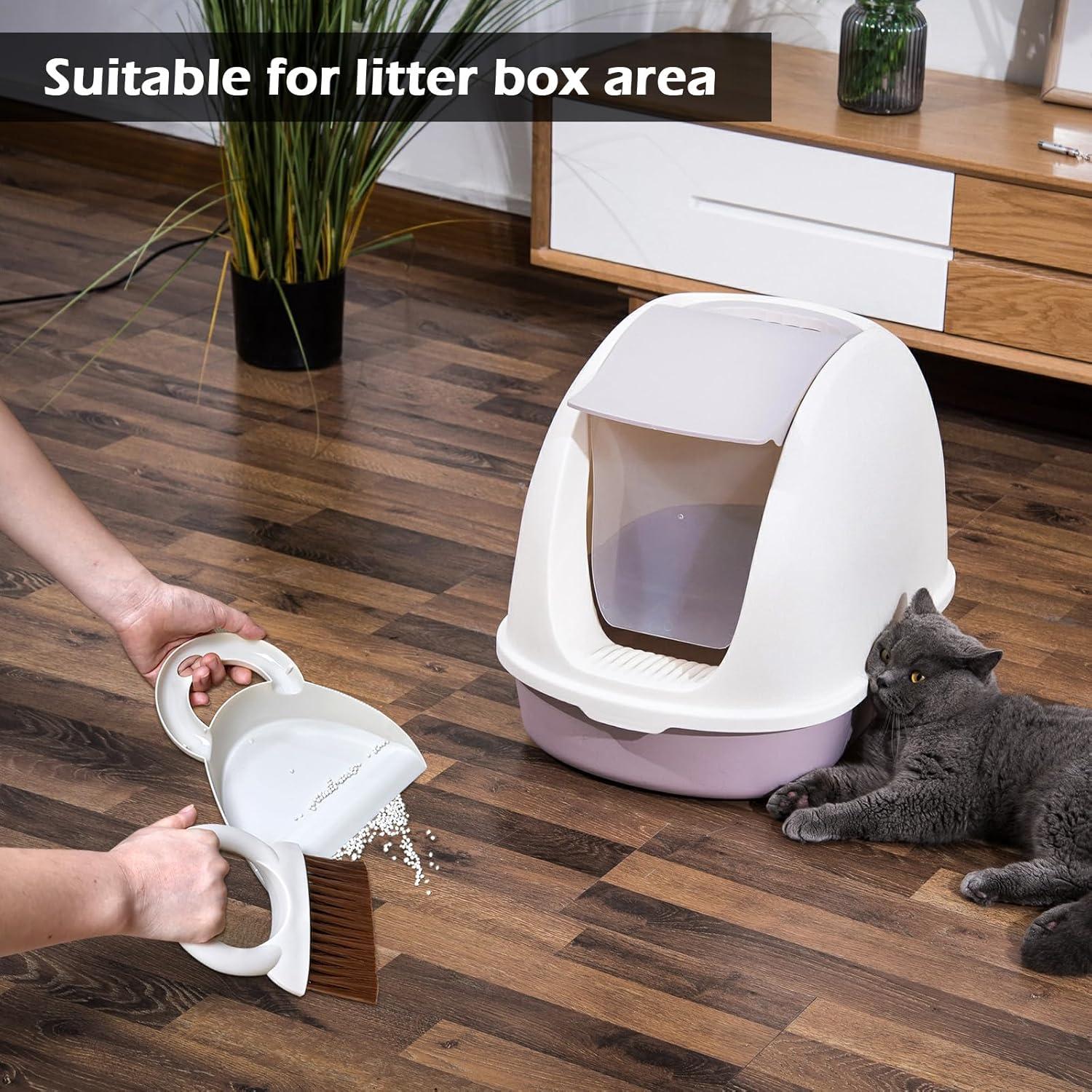 Juego de Escoba y Recogedor Mini BAOYINGTE - Blanco, 16.5 cm