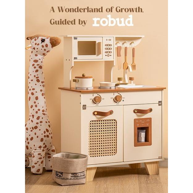 Juego de Cocina de Madera ROBUD Mocha para Niños 3-8 Años