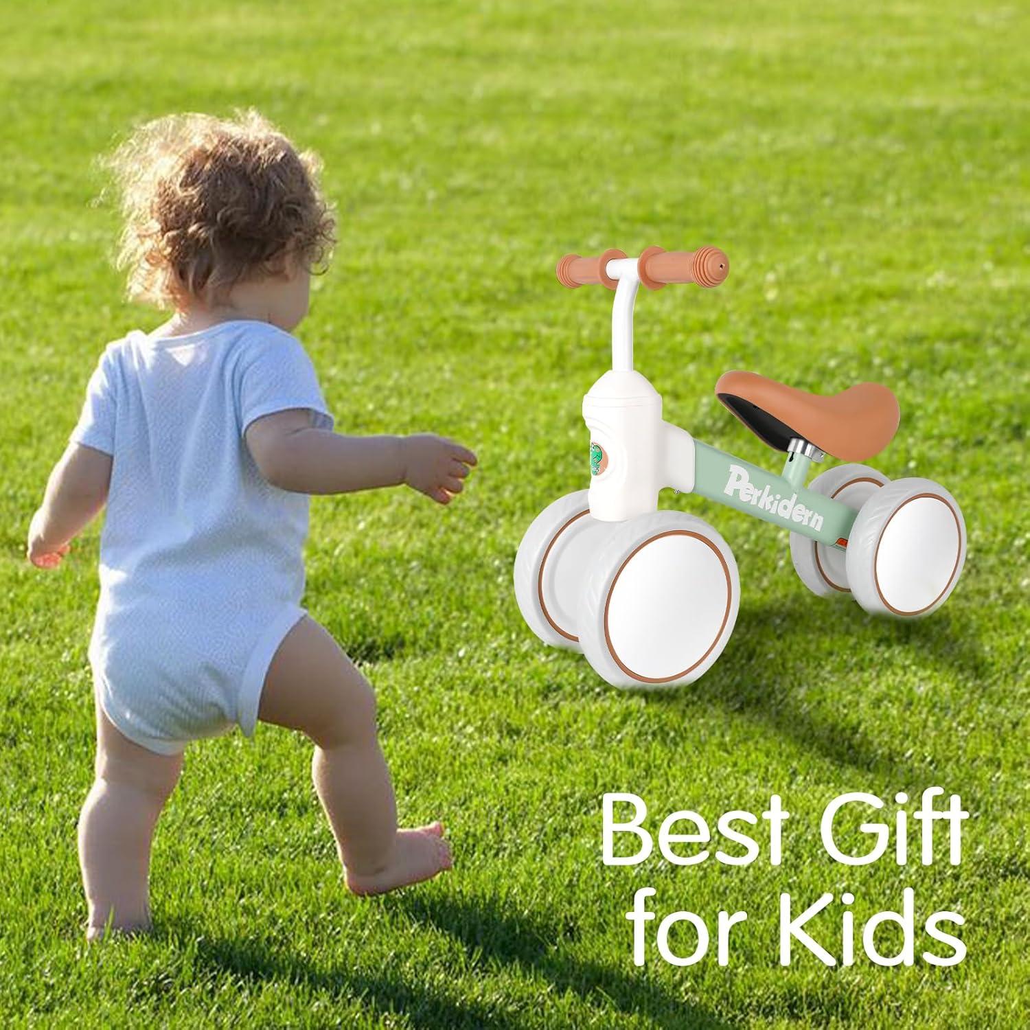 Bicicleta de Equilibrio PerKidern Verde 1-3 Años 4 Ruedas