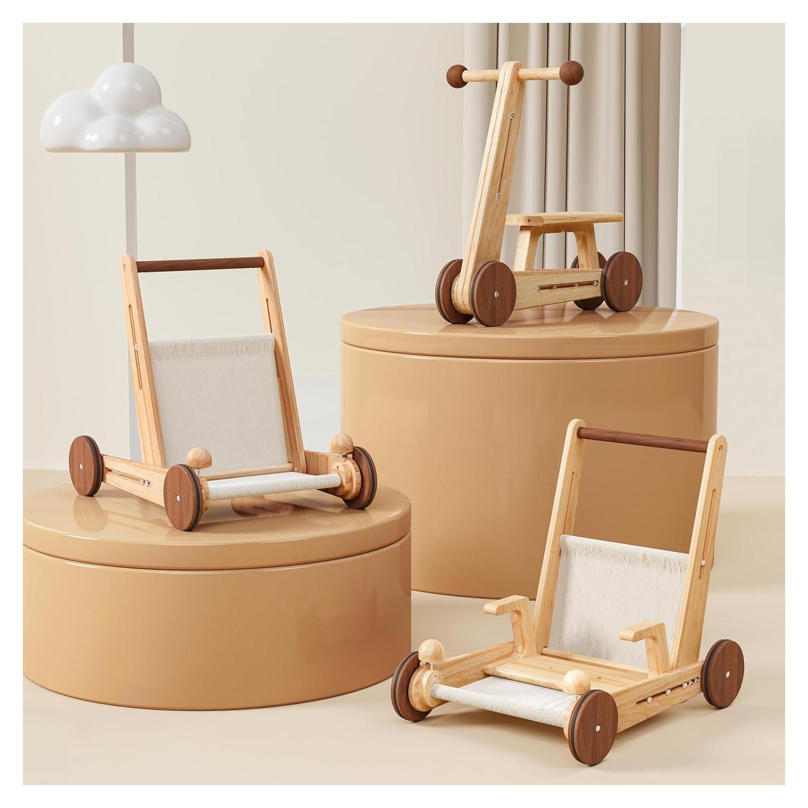 Andador de Madera 4 en 1 Woodtoe para Bebés Ajustable