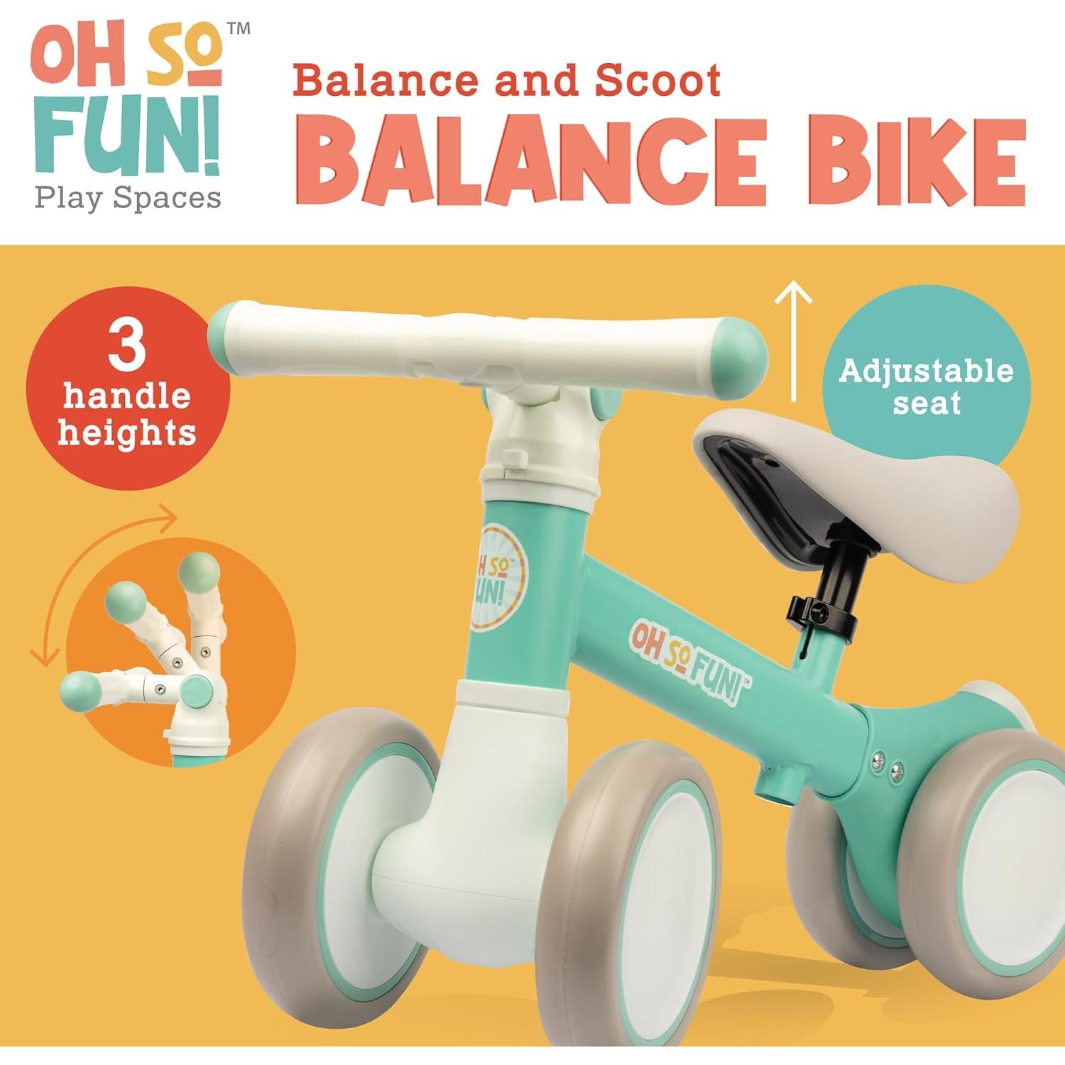 Bicicleta de Equilibrio MindWare Oh So Fun Teal 1-2 Años