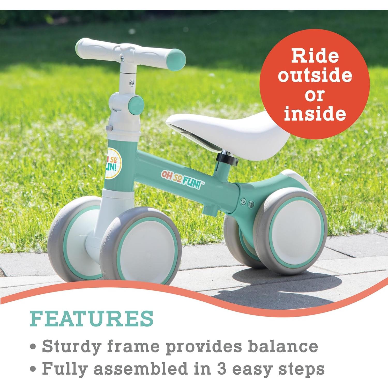 Bicicleta de Equilibrio MindWare Oh So Fun Teal 1-2 Años
