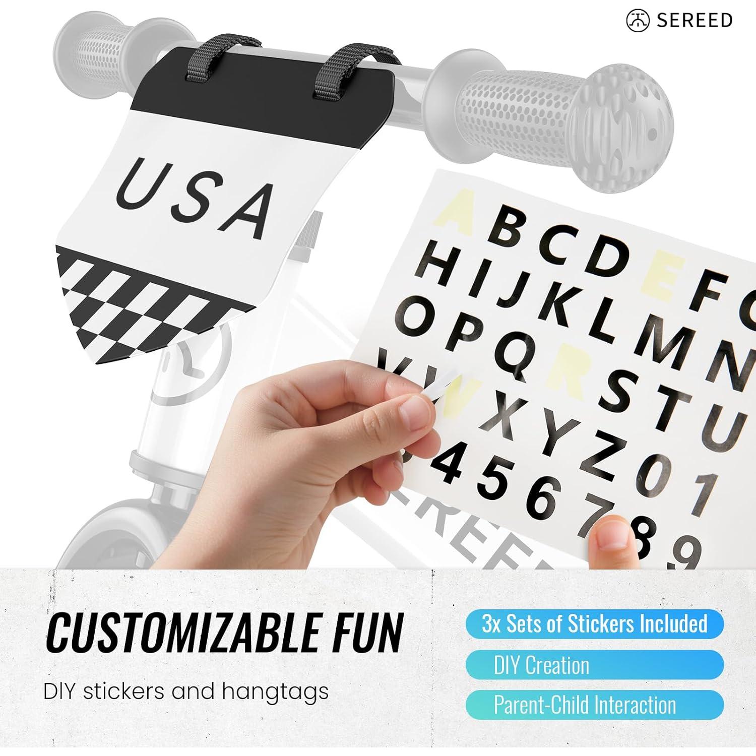 Bicicleta de Equilibrio SEREED para Niños 2-5 Años Blanco